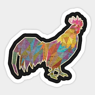 Rooster Lowpoly Sticker